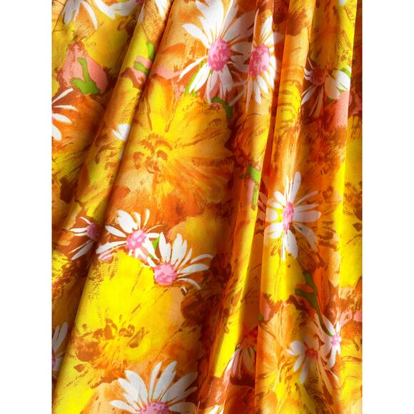 Vintage 60s 70s Flutter Sleeve Hawaiian Maxi Dress - Picture 11 of 16